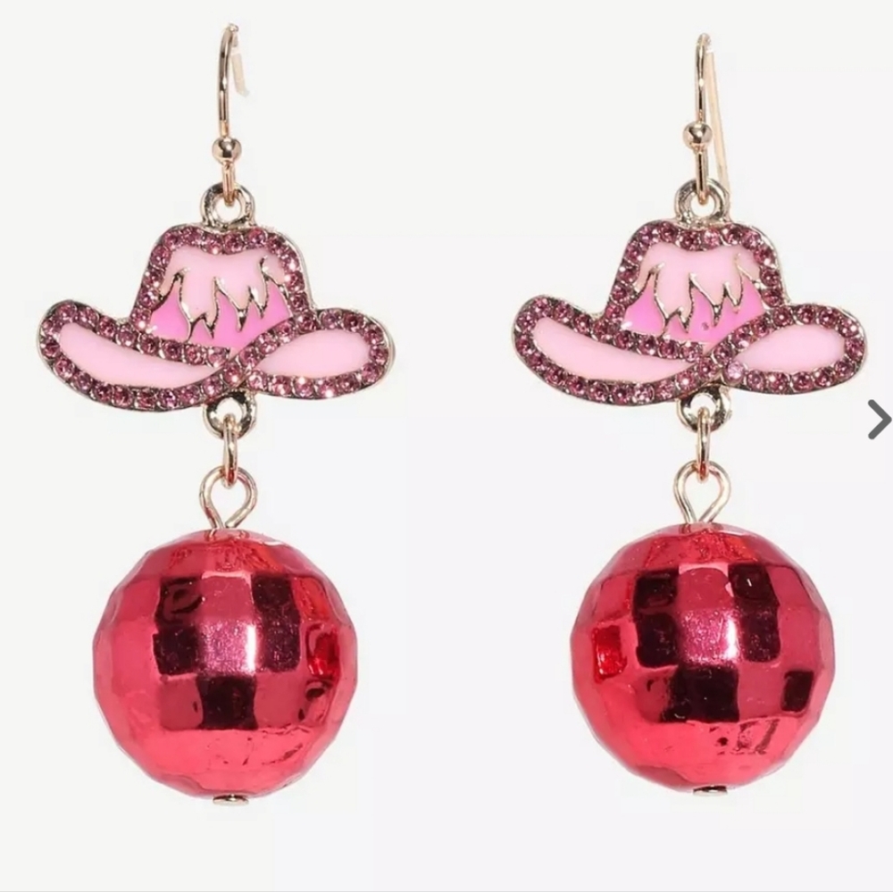 BoxLunch  Howdy Disco Cowgirl Rhinestone Drop Earrings